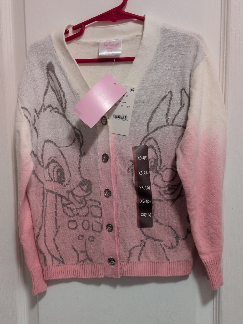 Bambi And Thumper Button Up Sweater
